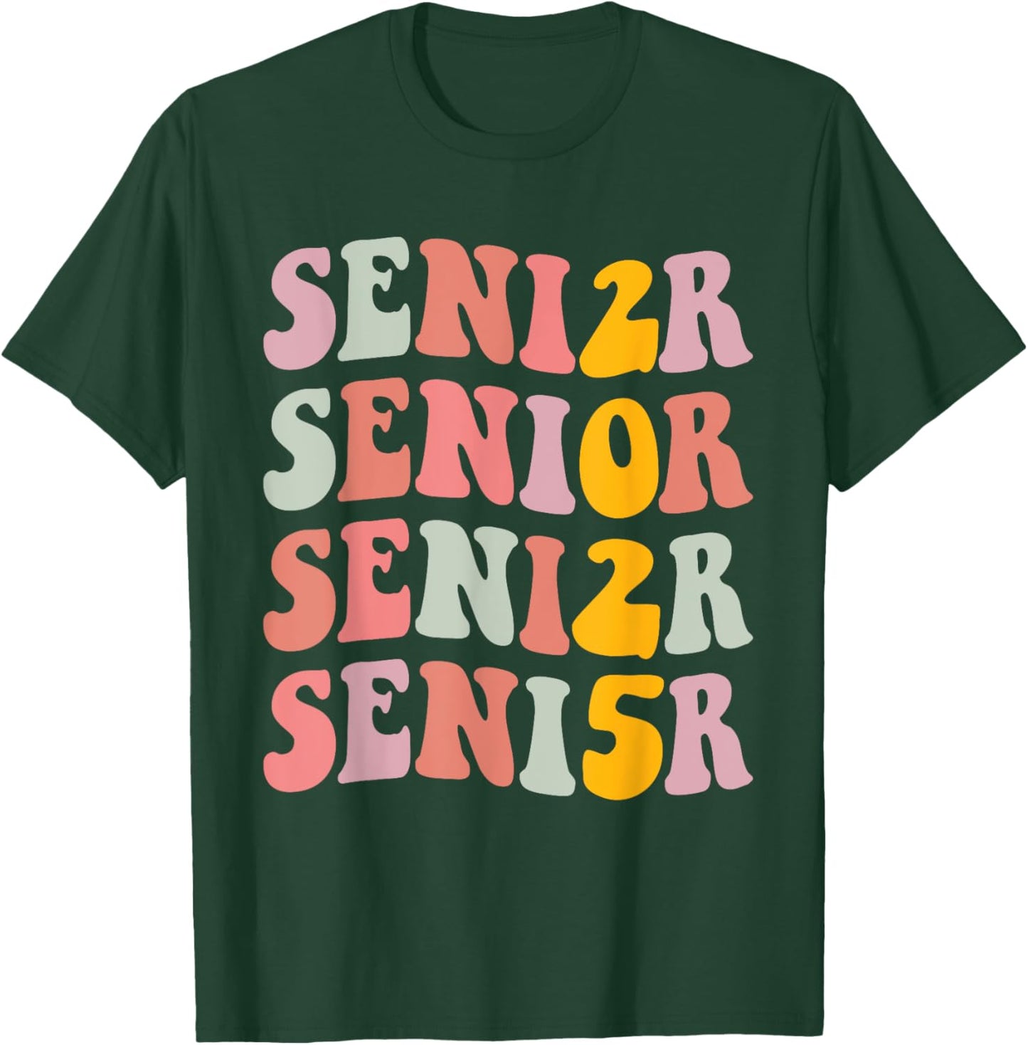 Senior 2025 hippie college graduation class of T-Shirt - T-Shirt | Forest