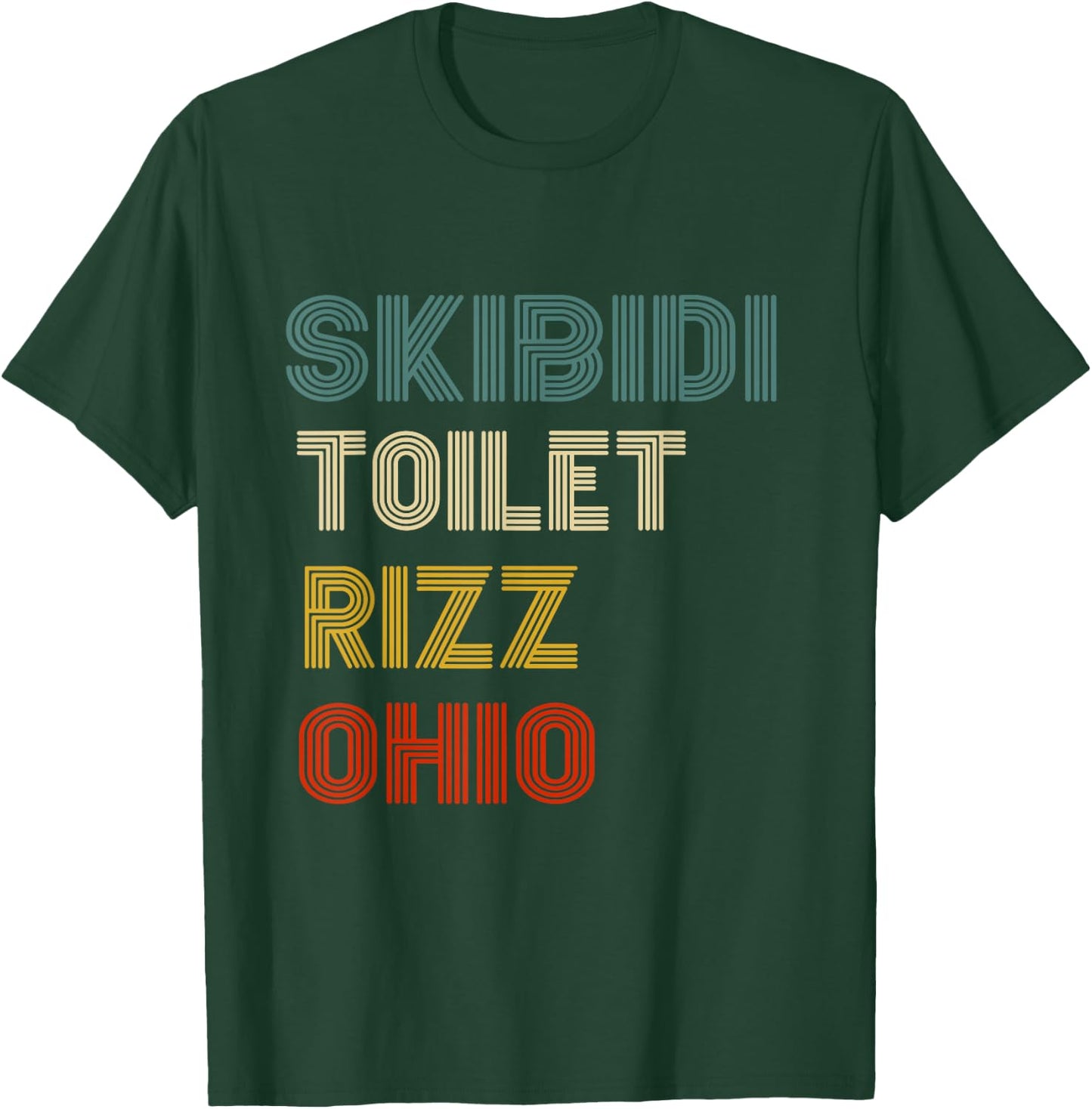 Funny Rizzler Ohio Skibidi Toilet Rizz - Black, -Adults, Short Sleeve, , Gaming Slang, School, Fun T-Shirt - T-Shirt | Forest