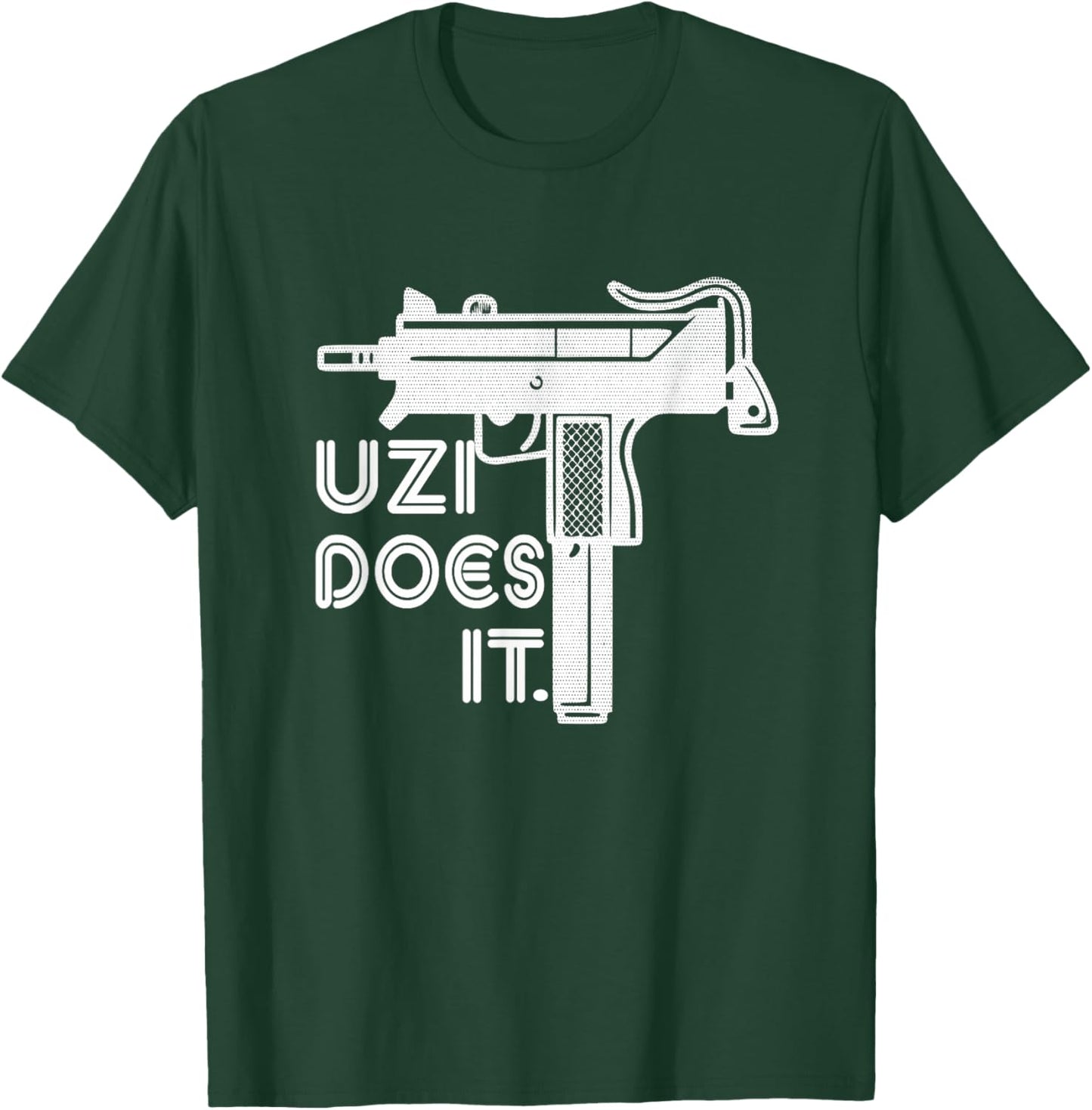 Uzi Does It Easy Does It Gun Enthusiasts T-Shirt - T-Shirt | Forest