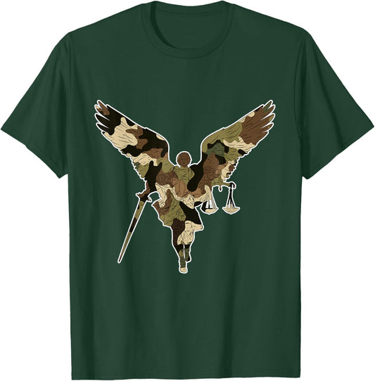 St Michael the archangel warrior of justice. Christian faith T-Shirt - T-Shirt | Forest