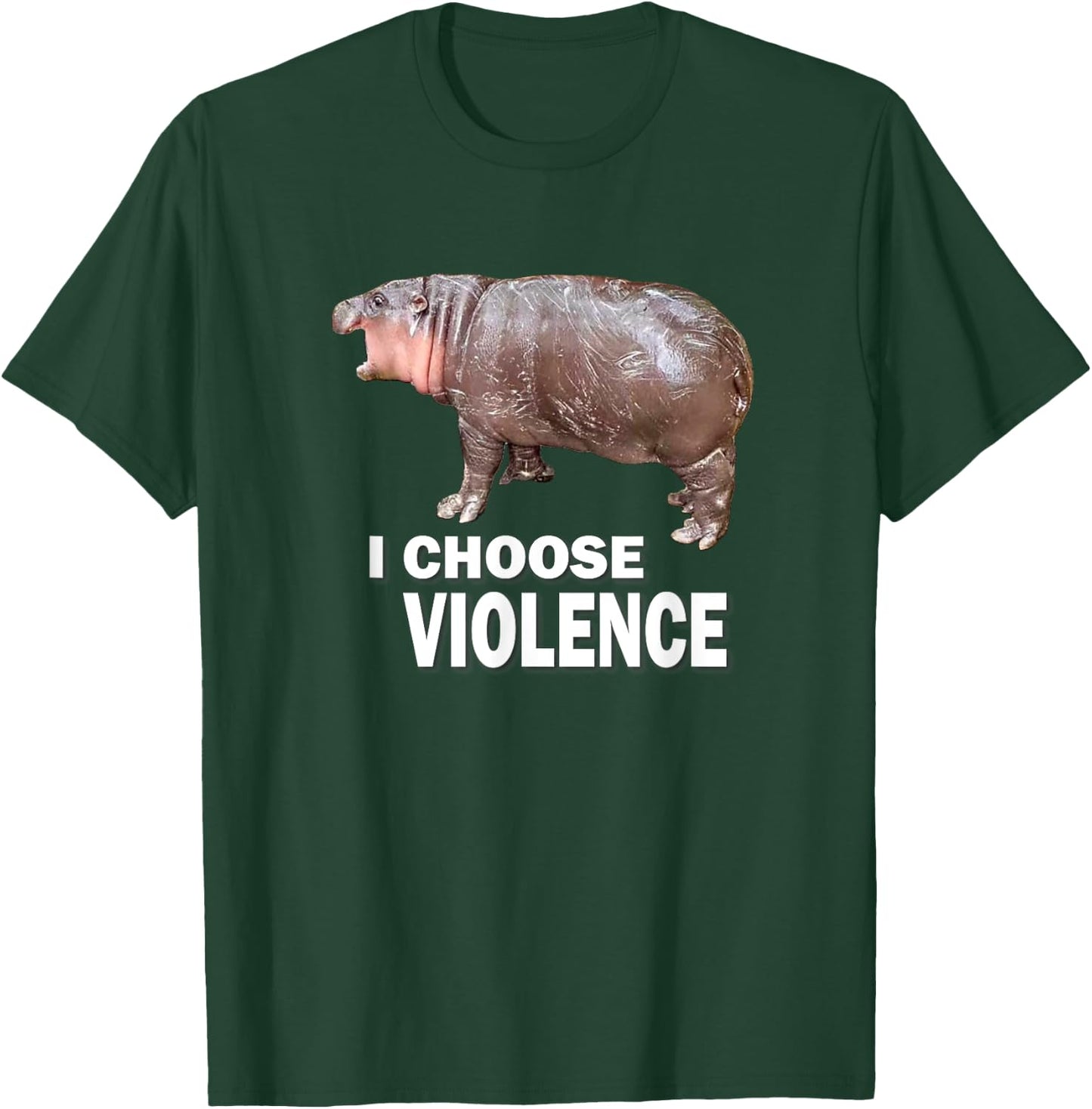 Choose Violence Meme Moo Deng Ungovernable T-Shirt - T-Shirt | Forest