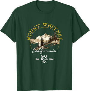Mount Whitney Retro Vintage Apparel - Mount Whitney Souvenir T-Shirt - T-Shirt | Forest