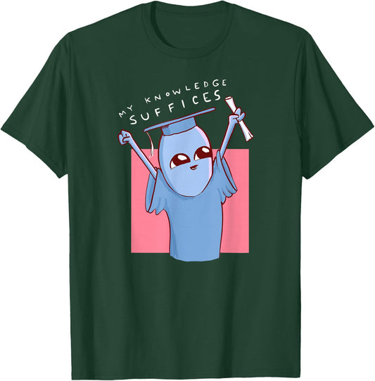 Threadless Nathan W. Pyle My Knowledge Suffices Graphic T-Shirt - T-Shirt | Forest