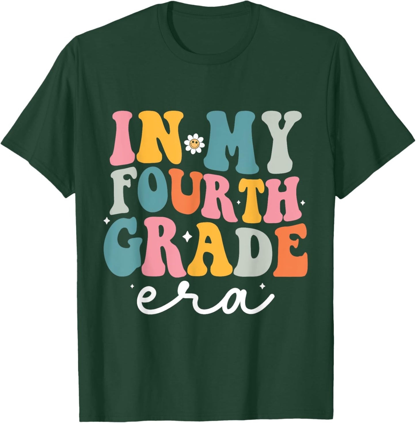 In My Fourth Grade Era Kids Back To School 4th Grade Teacher T-Shirt - T-Shirt | Forest