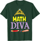 Math Diva Student Senior Teacher Happy Back To School Day T-Shirt - T-Shirt | Forest