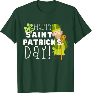 Happy St Patrick's Day Catholic Saint Ireland Girl Boy Kid T-Shirt - T-Shirt | Forest