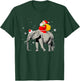 Elephant Christmas Tree Light Hat Xmas Santa Riding Elephant T-Shirt - T-Shirt | Forest