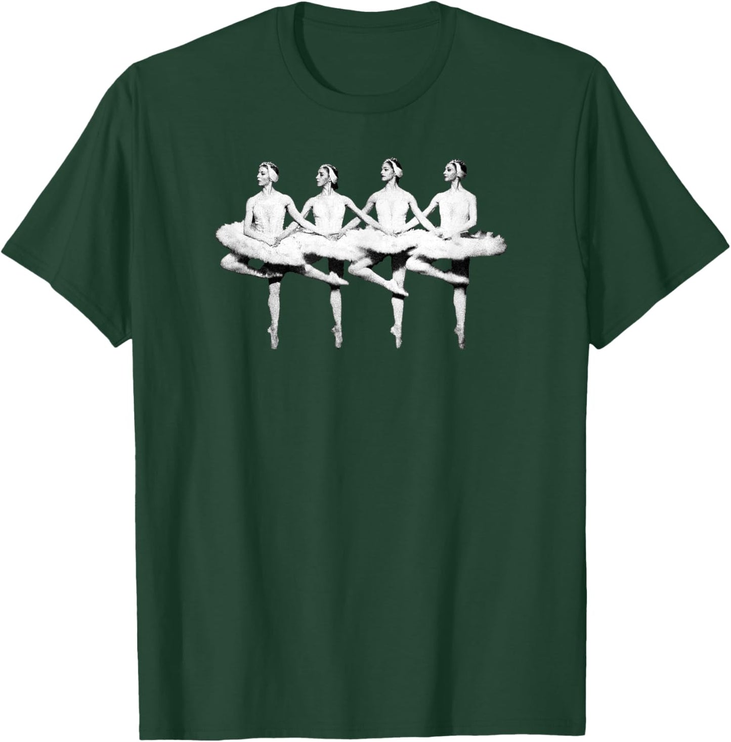 Schwanensee-Balletttänzer-Schwarz-Weiß-Kunstaufführung T-Shirt - T-Shirt | Forest
