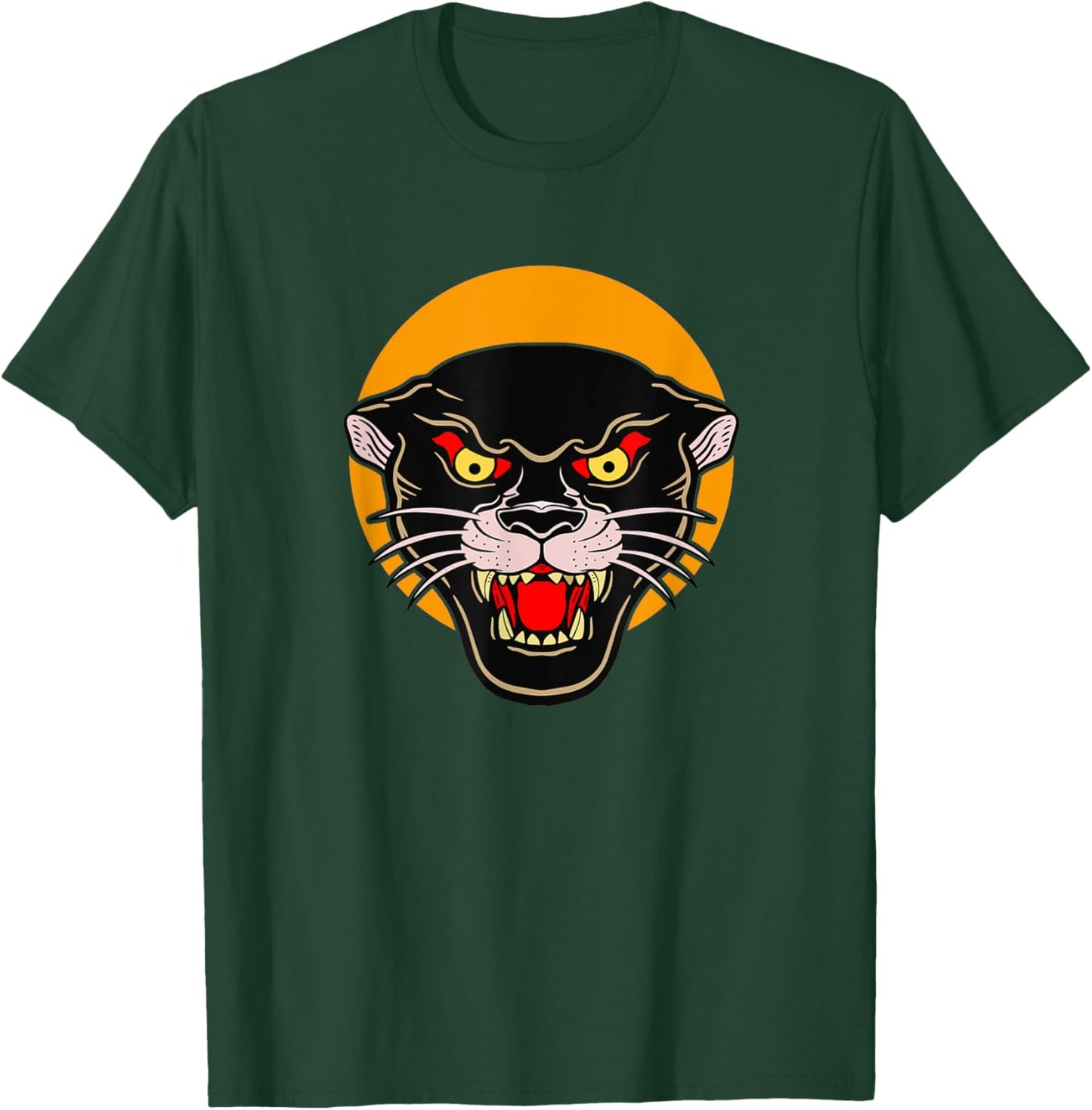 Vintage Traditional Tattoo Panther T-Shirt - T-Shirt | Forest
