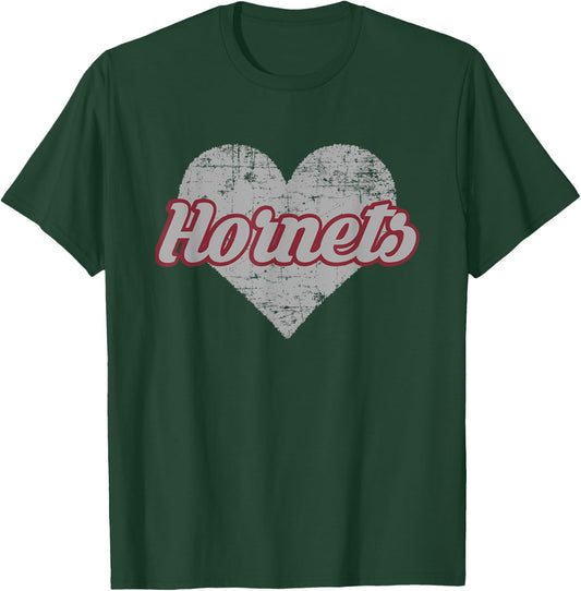 Metcalfe County Hornets Over Heart T-Shirt - T-Shirt | Forest