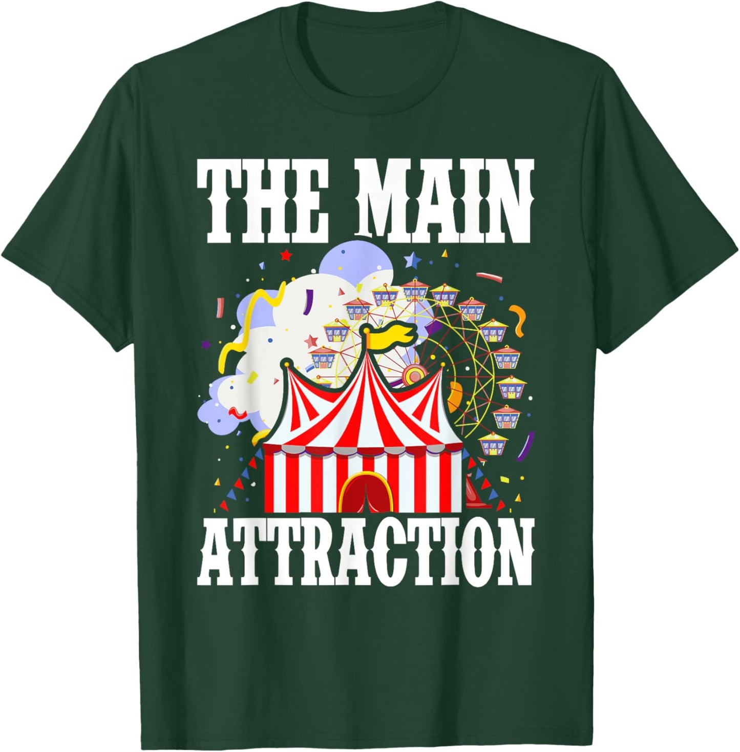Kids The Attraction Circus Carnival Children Birthday Party T-Shirt - T-Shirt | Forest