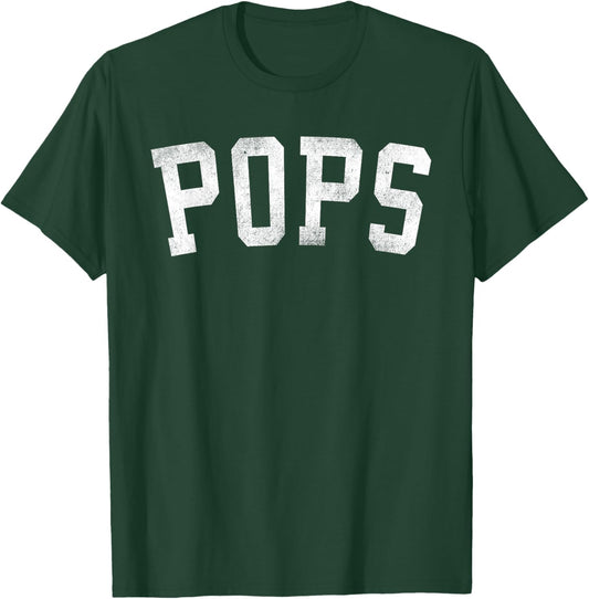 Pops - Classic Bold Font Father's Day Pops T-Shirt - T-Shirt | Forest
