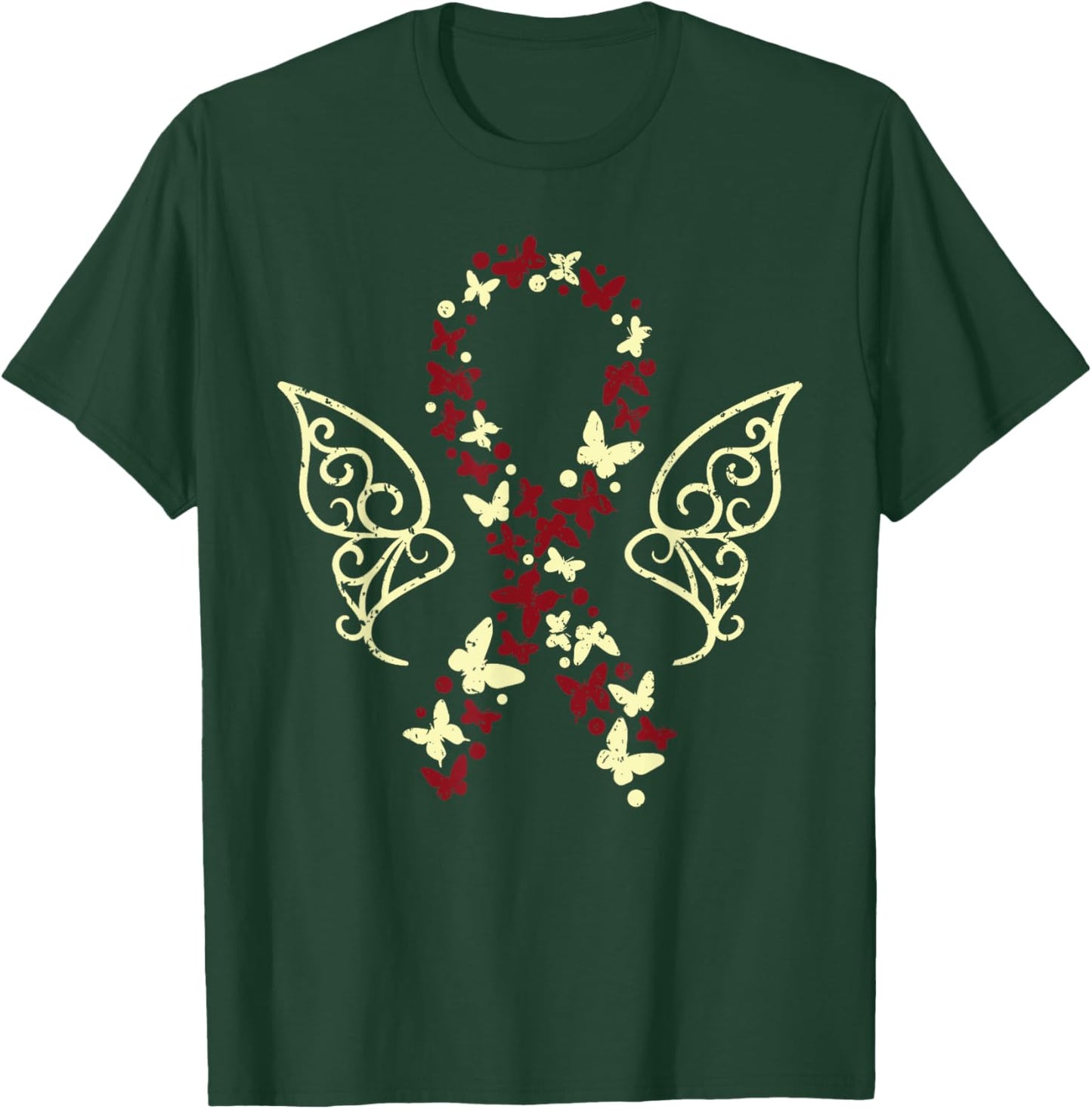 Head and Neck Cancer Awareness SteMi Apparel -Adults Classic Fit Black Cotton 65% Polyester 35% Short Sleeve Small Head Neck Cancer Awareness T-Shirt - T-Shirt | Forest