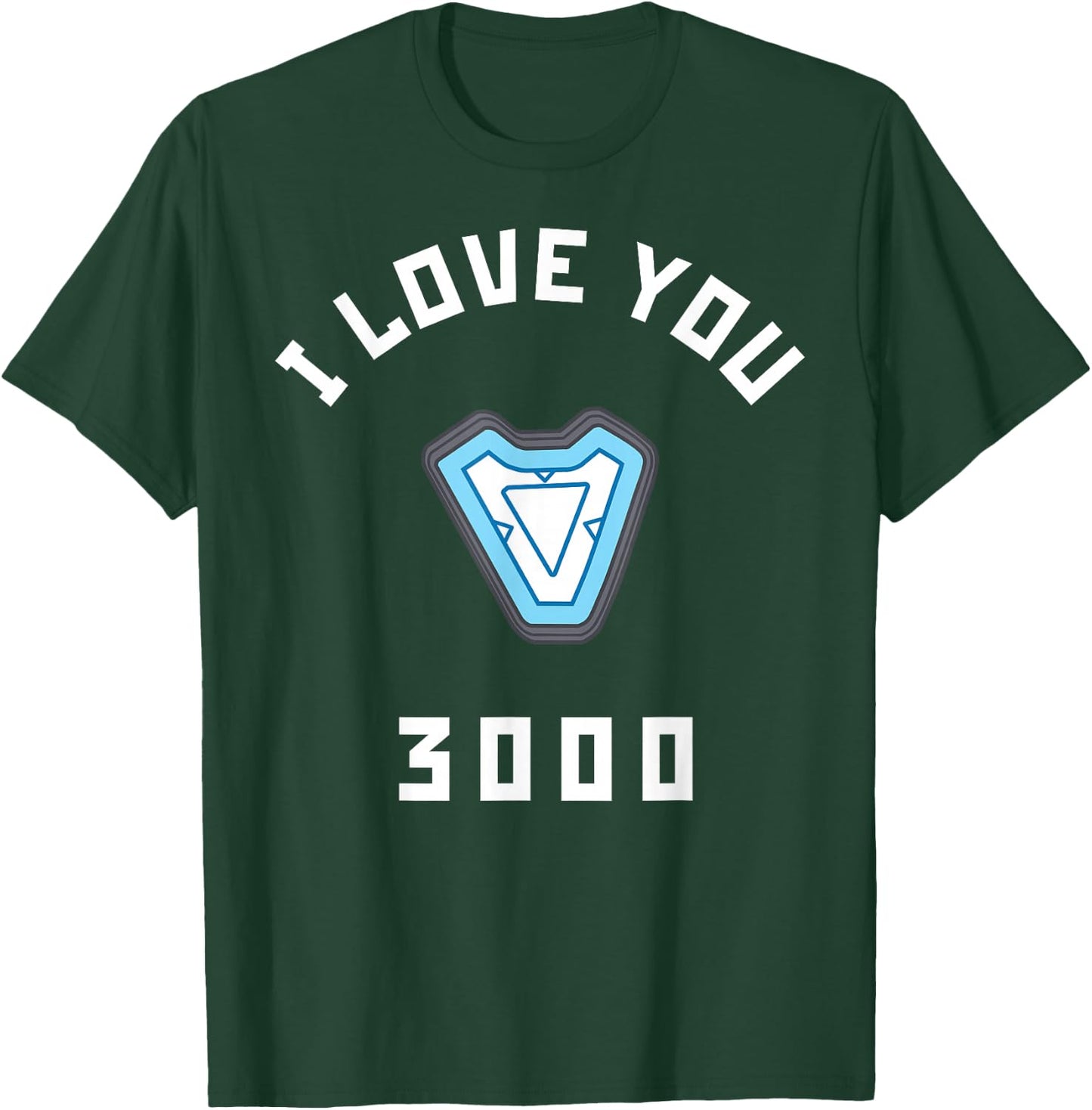 Marvel Avengers Endgame Iron Man I Love You 3000 Arc Reactor T-Shirt - T-Shirt | Forest