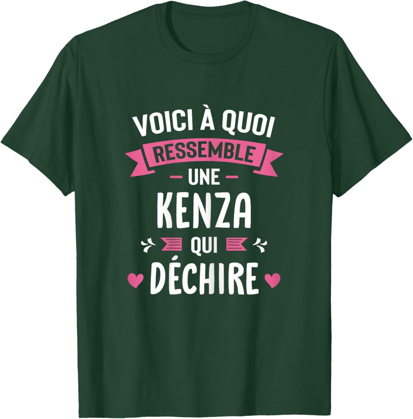 Woman Humor Personalized Gift Kenza Qui Déchire , Black, Female X-Small T-Shirt - T-Shirt | Forest