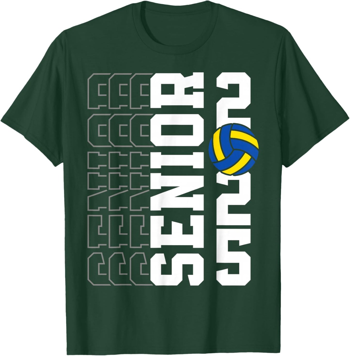 Class of 2025 Graduation Senior Volleyball Player Boys Girls T-Shirt - T-Shirt | Forest