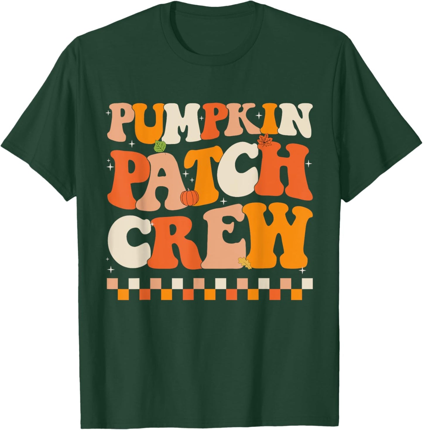Groovy Pumpkin Patch Crew Pumpkin Patch Crew Fall Halloween T-Shirt - T-Shirt | Forest