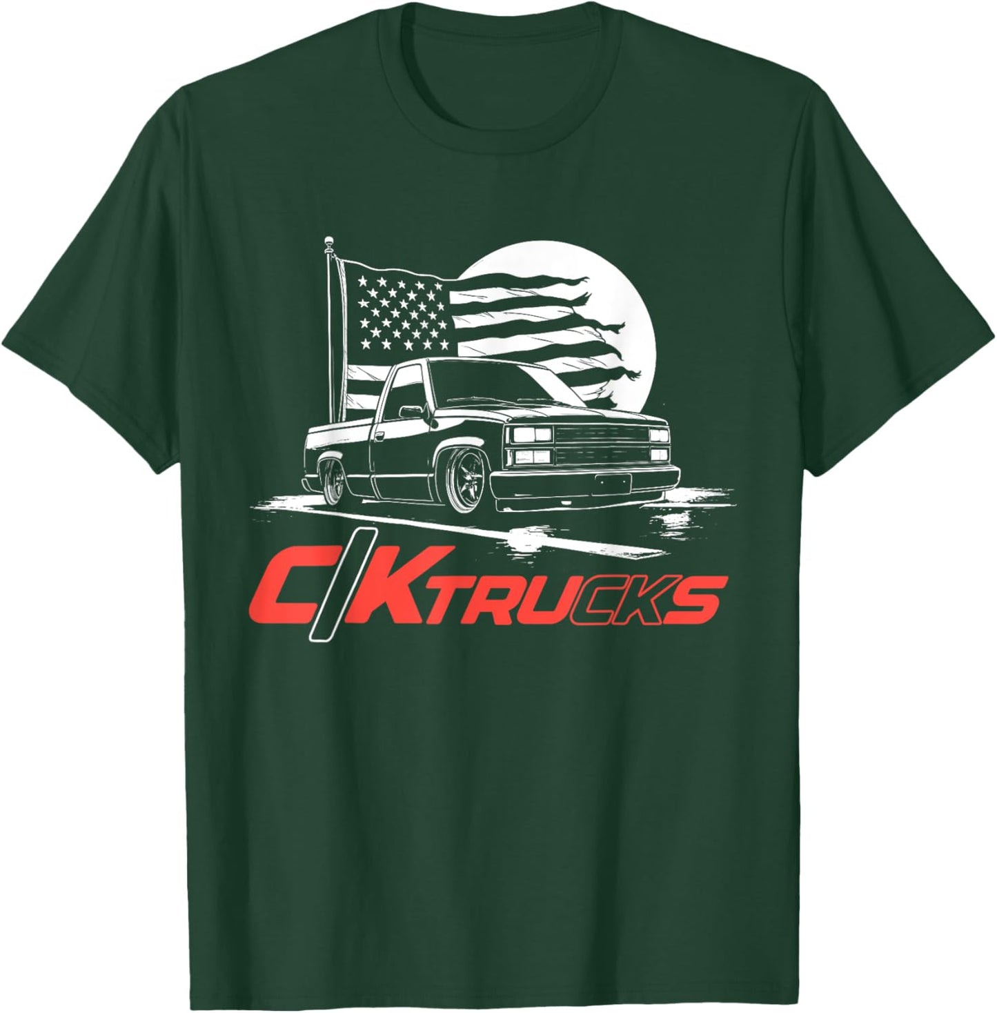 OBS Single Cab Truck Old Body Style Retro 4th Gen CK T-Shirt - T-Shirt | Forest