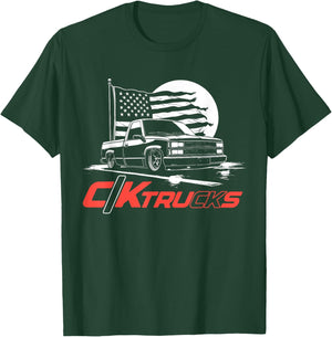 OBS Single Cab Truck Old Body Style Retro 4th Gen CK T-Shirt - T-Shirt | Forest