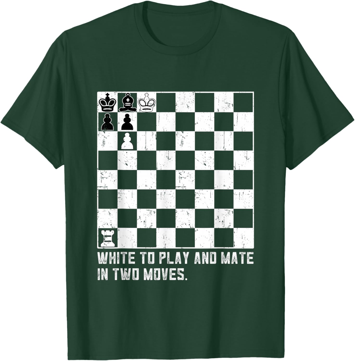White chess puzzle to play and mate in two movements T-Shirt - T-Shirt | Forest