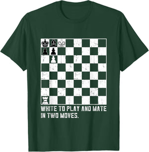 White chess puzzle to play and mate in two movements T-Shirt - T-Shirt | Forest
