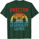 PRESTON Gift Name Personalized Funny Gaming Geek Birthday T-Shirt - T-Shirt | Forest