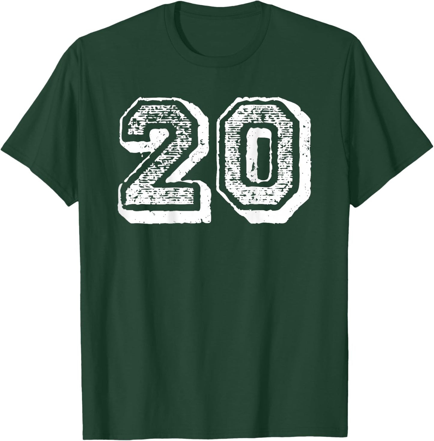 Number 20 Sports Jersey Player #20 Fan BACK PRINT Vintage T-Shirt - T-Shirt | Forest