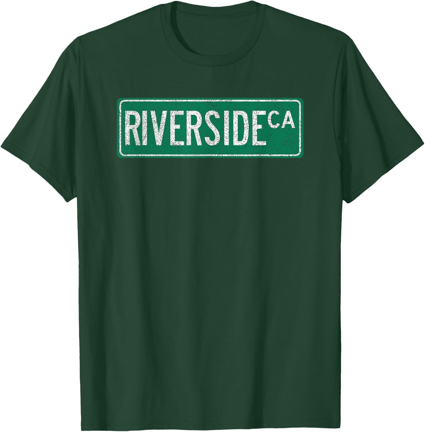 Retro Style Riverside CA Street Sign T-Shirt - T-Shirt | Forest