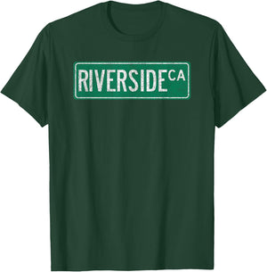 Retro Style Riverside CA Street Sign T-Shirt - T-Shirt | Forest