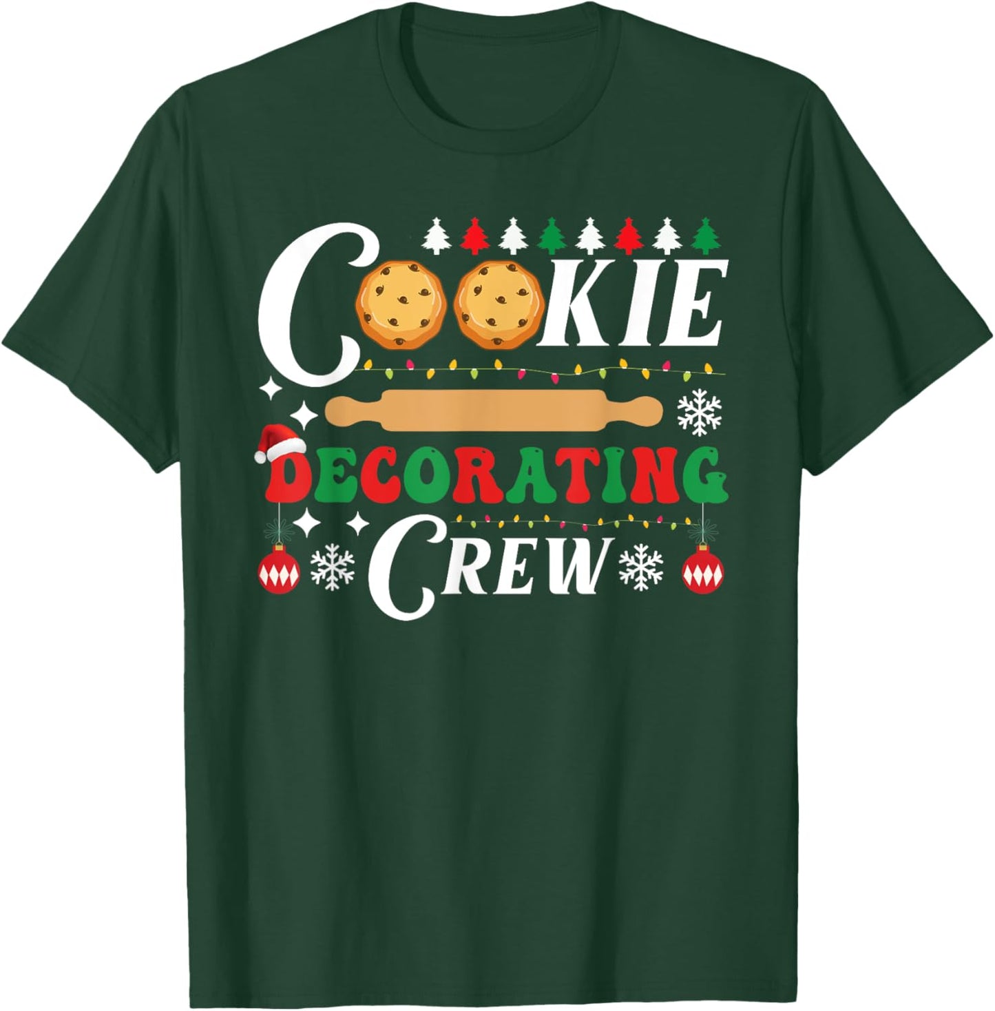 Cookie Decorating Crew Funny Christmas Baking Bakers Pajama T-Shirt - T-Shirt | Forest