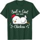 Just a Girl Who Loves Chickens Women Girls Chicken Lovers T-Shirt - T-Shirt | Forest