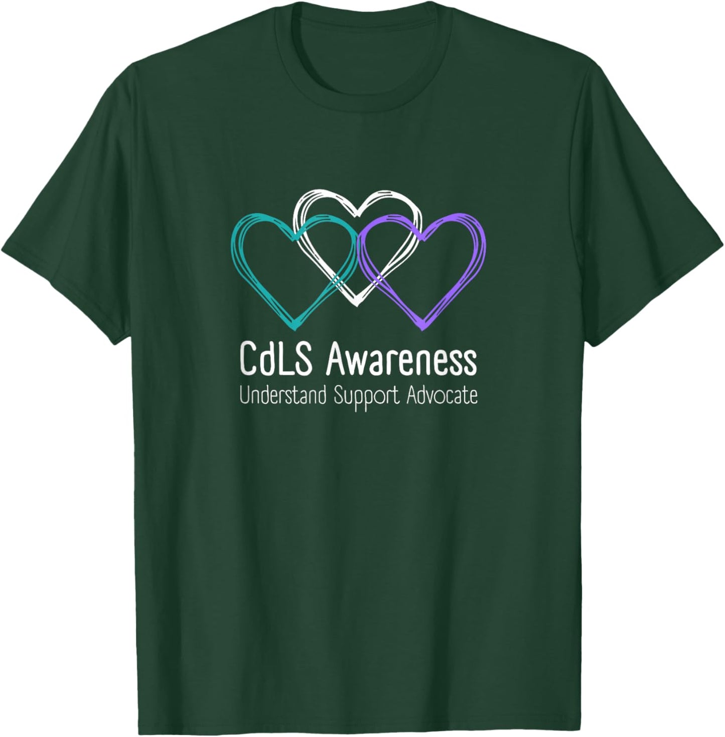 Cornelia De Lange Syndrome CdLS Awareness Purple Ribbon T-Shirt - T-Shirt | Forest