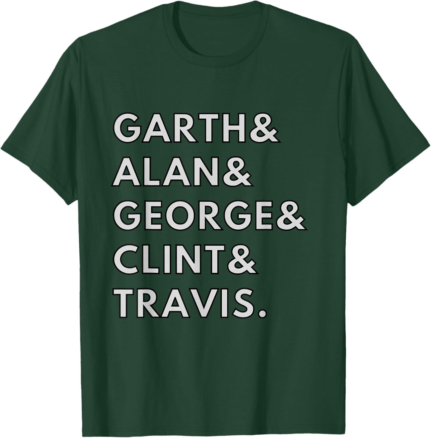 90s Country Men Singers Garth & Clint Alan George Travis T-Shirt - T-Shirt | Forest