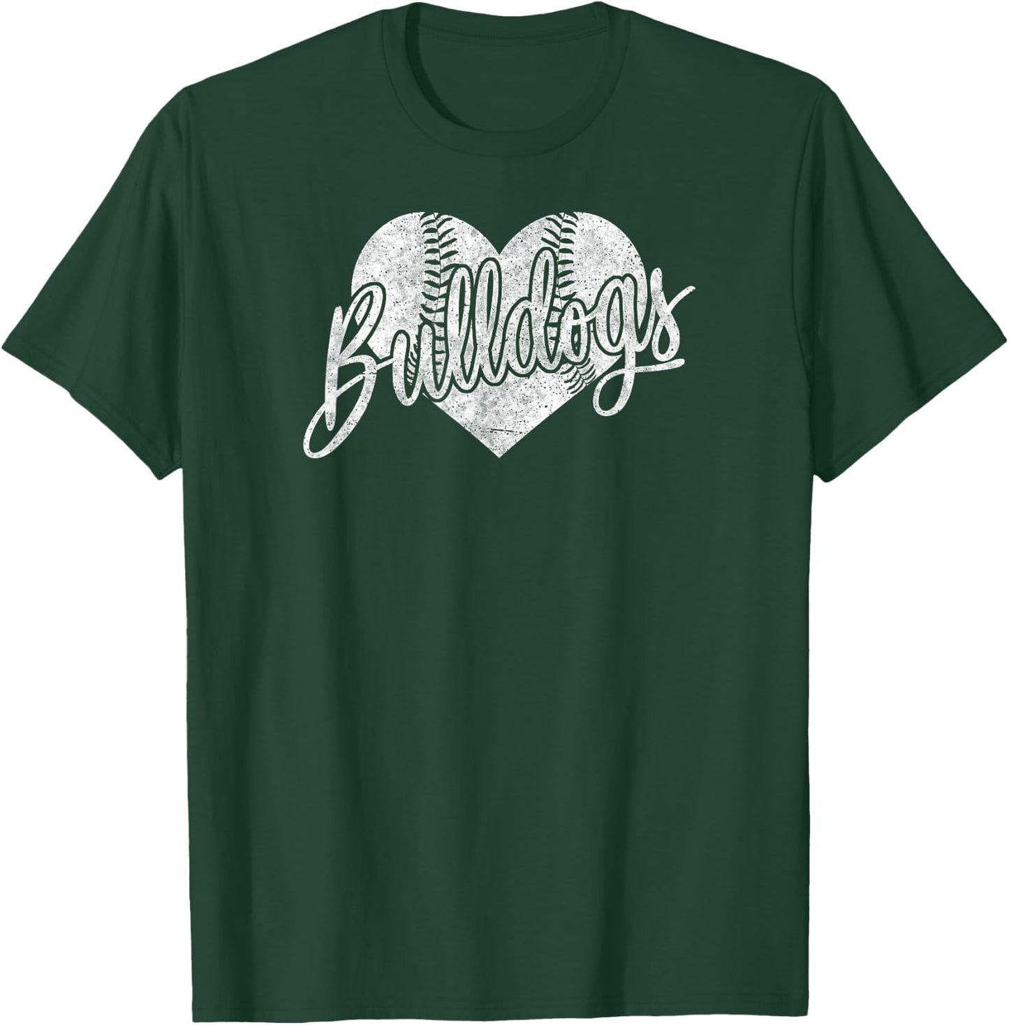 Bulldogs Baseball Softball High School Team Mascot Mom T-Shirt - T-Shirt | Forest