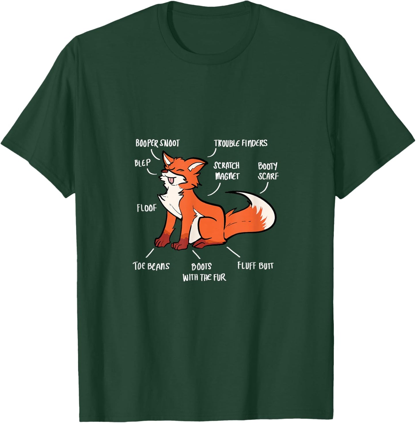 Anatomy Of A Fox Fox Lover T-Shirt - T-Shirt | Forest