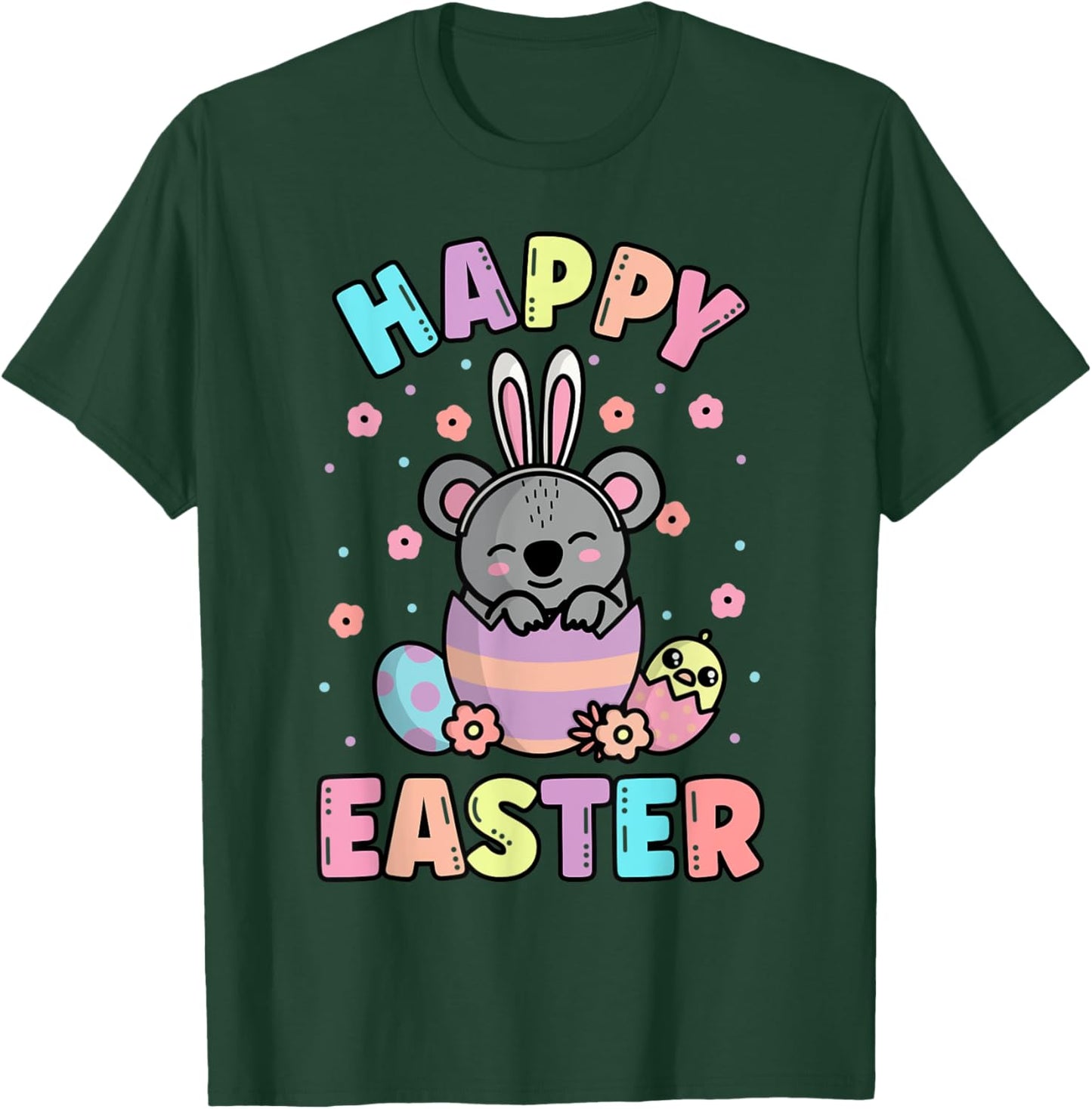 Easter Kawaii Bunny Koala Cute Spring Egg Hunting Kids T-Shirt - T-Shirt | Forest