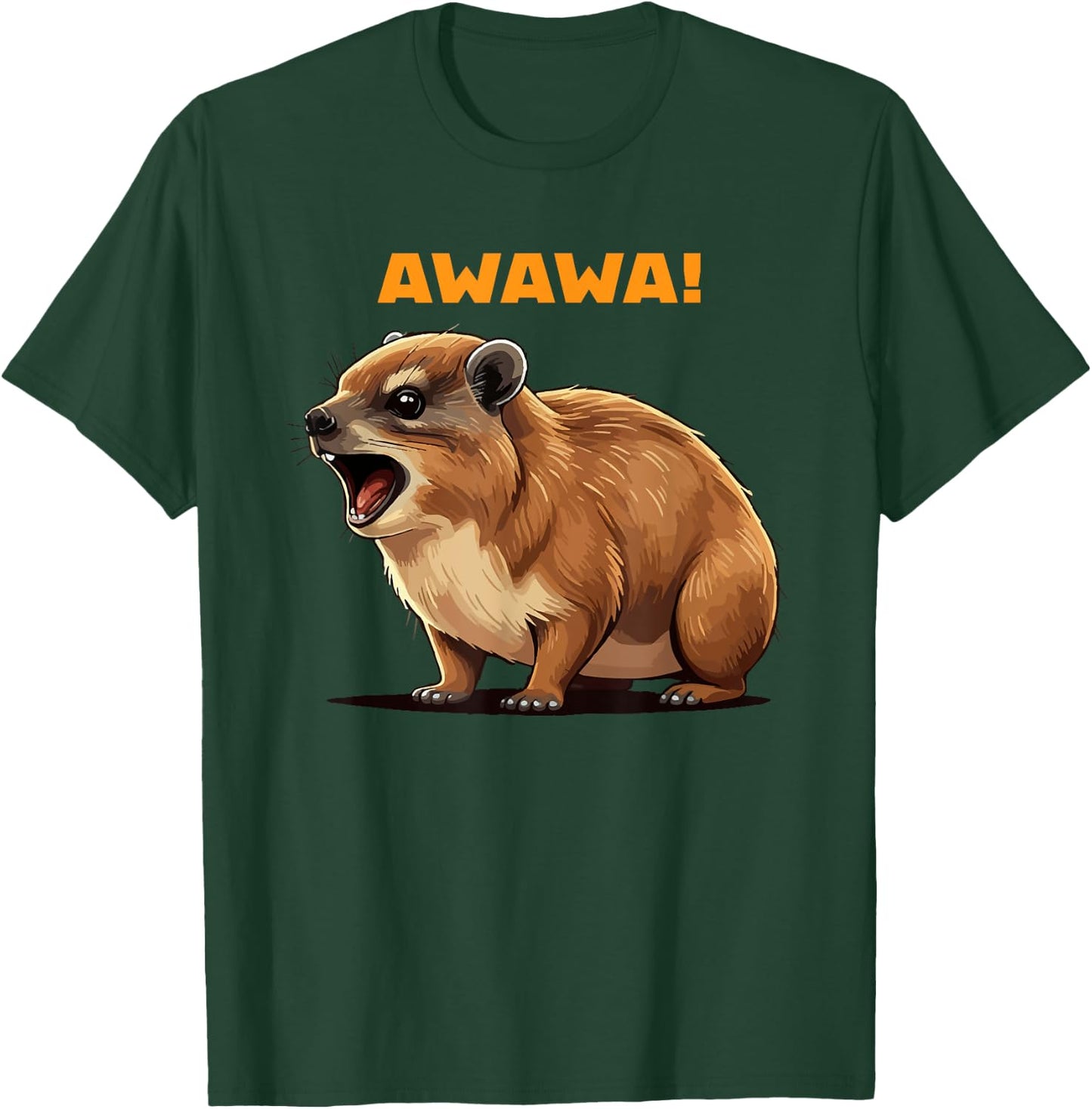 Rock Hyrax Lover Awawa Funny Groundhog Dassie T-Shirt - T-Shirt | Forest