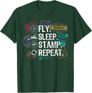 Passport Stamps Design for a Passport Stamp Collector T-Shirt - T-Shirt | Forest