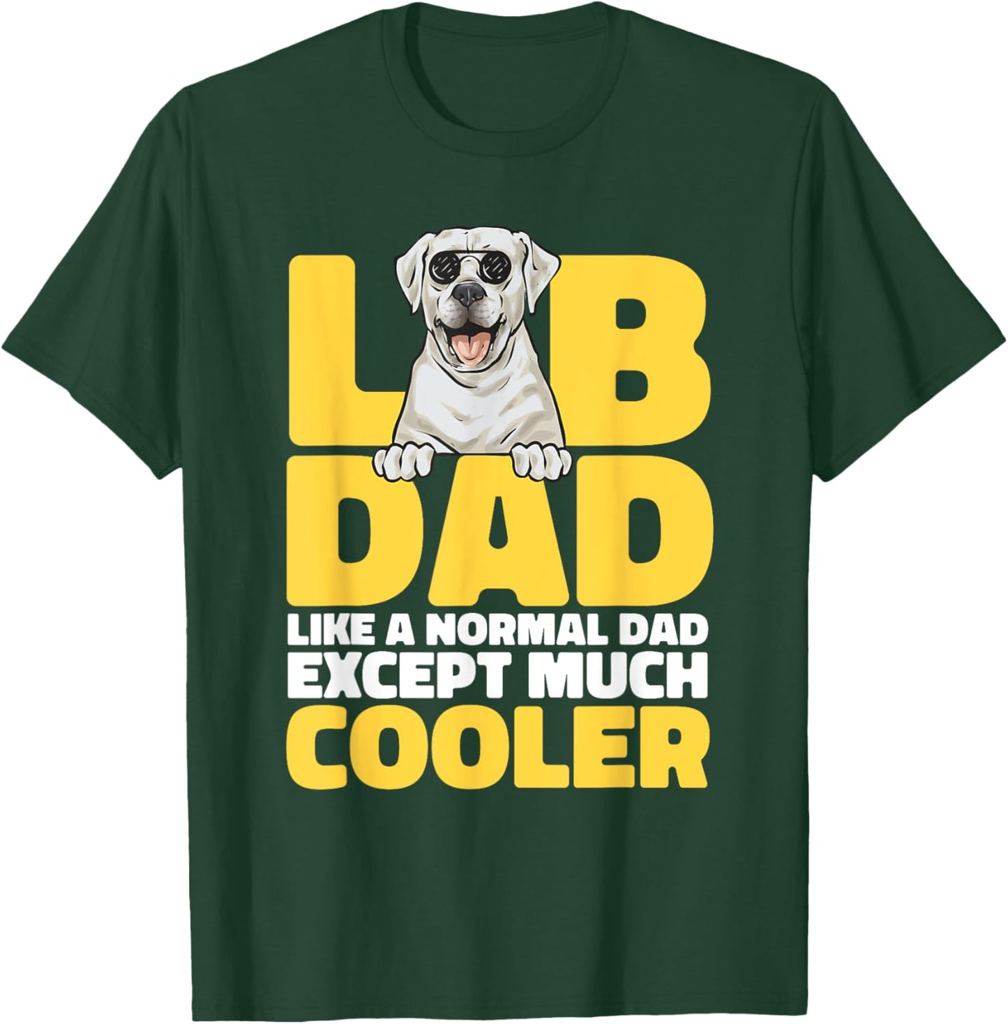 White Labrador Retriever White Lab Dad T-Shirt - T-Shirt | Forest