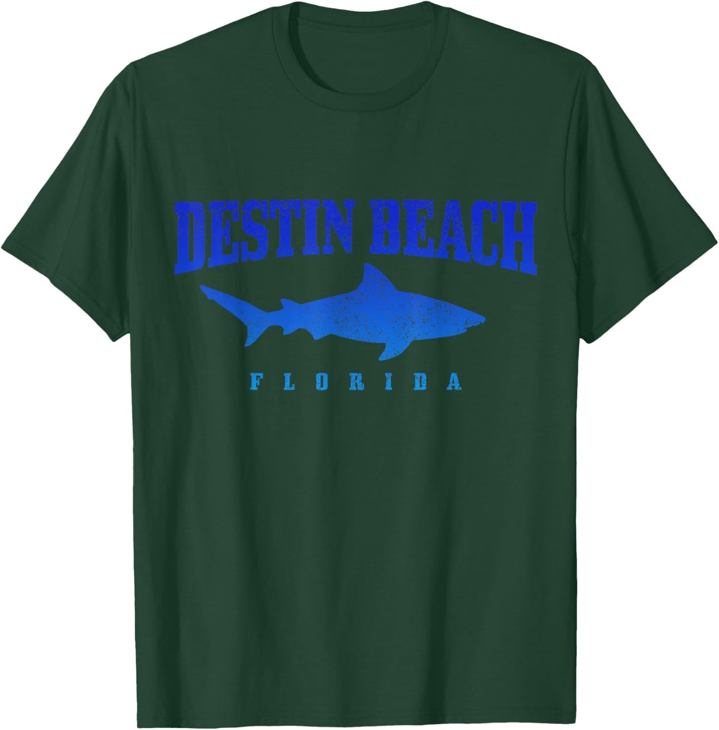 Destin Beach Florida Shark Scuba Diving Vintage Women Kids T-Shirt - T-Shirt | Forest