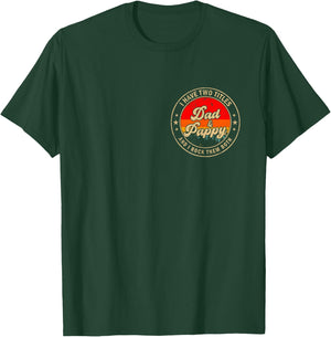I Have Two Titles Dad & Pappy I Rock Them Both for Grandpa T-Shirt - T-Shirt | Forest