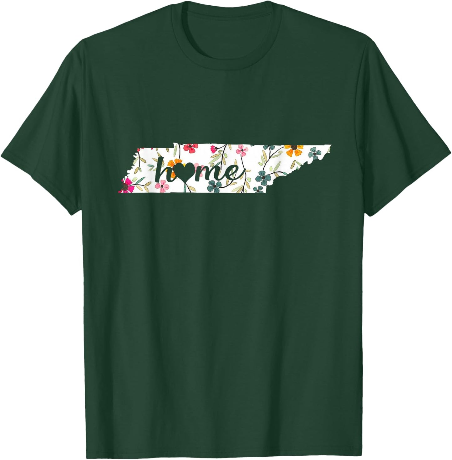 Floral Tennessee Home Shirt Tennessee State In My Heart T-Shirt - T-Shirt | Forest