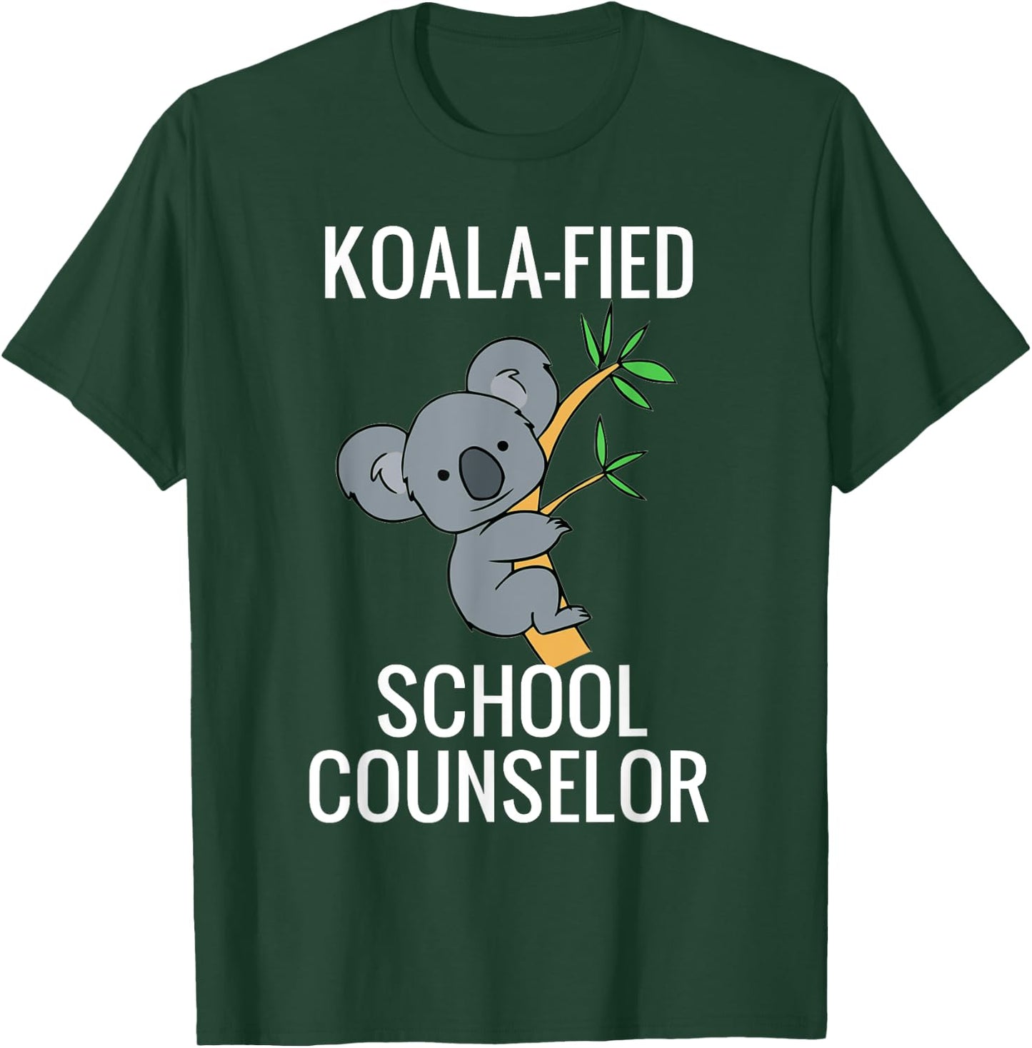 Qualified School Counselor Funny Koala Lover Graduation Gift T-Shirt - T-Shirt | Forest