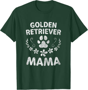 Golden Lover Owner Funny Dog Mom Shirt Golden Retriever Mama Women T-Shirt - T-Shirt | Forest