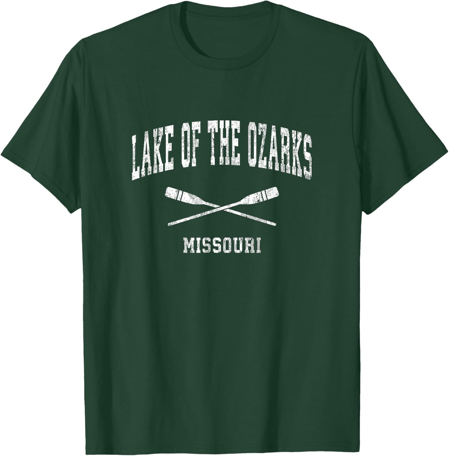 Lake of the Ozarks Missouri Vintage Nautical Paddles Sports T-Shirt - T-Shirt | Forest