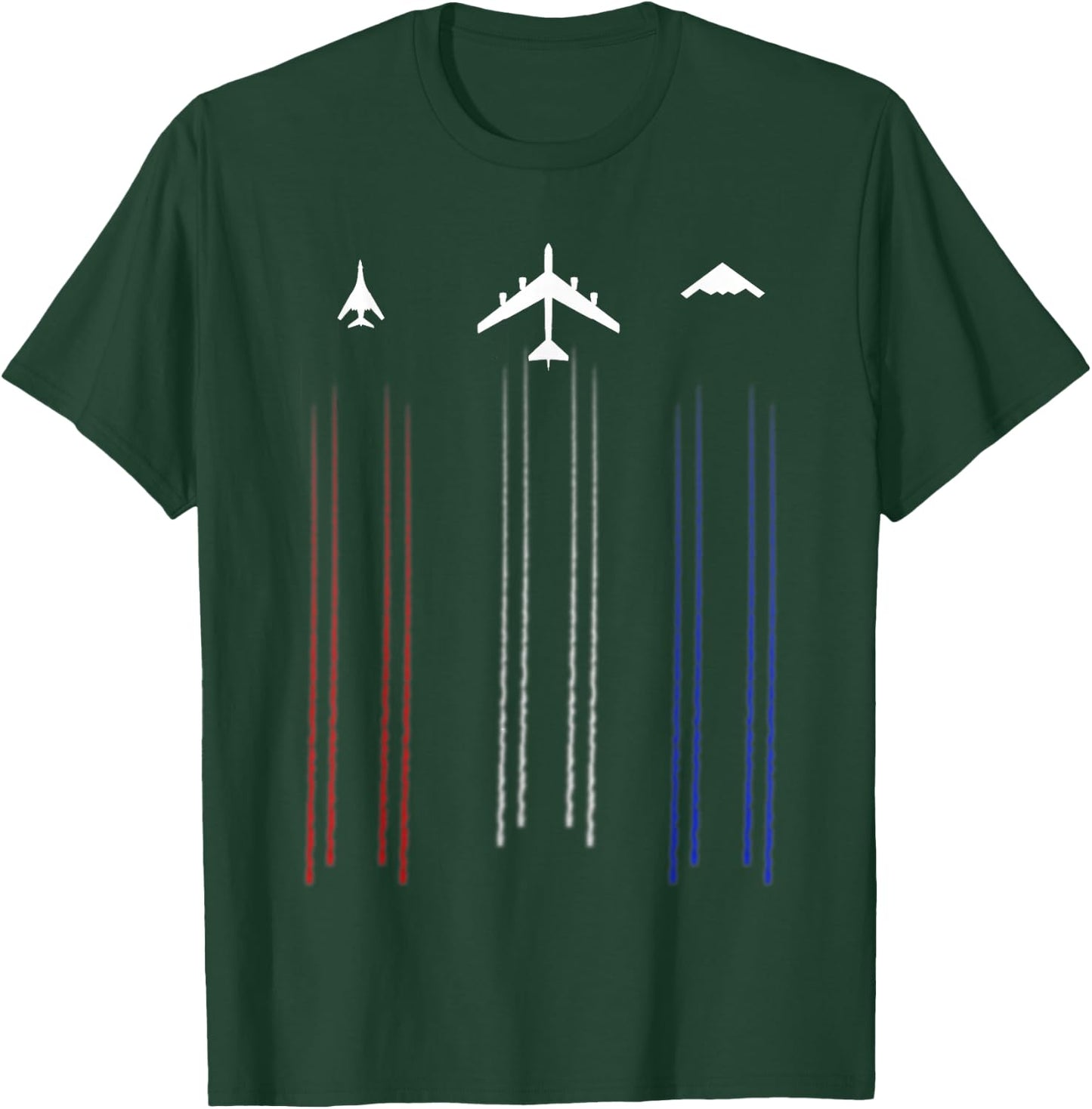 B-2 Spirit B-1 Lancer B-52 Bomber Airplane T-Shirt - T-Shirt | Forest