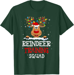 Christmas Running Reindeer Runner Training Squad Team Gifts T-Shirt - T-Shirt | Forest