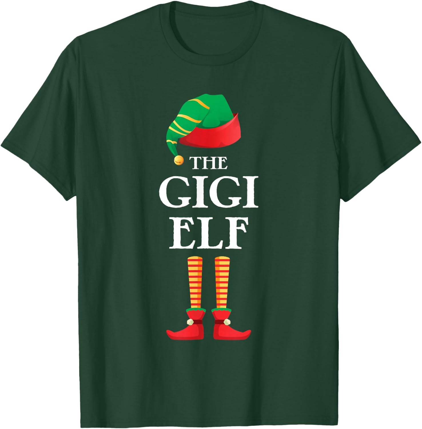 The Gigi Elf Christmas Matching Family Funny Pajama Pj Xmas T-Shirt - T-Shirt | Forest