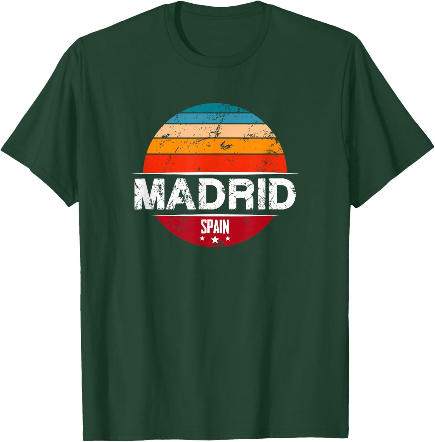 Vintage Madrid - Spain Souvenir T-Shirt - T-Shirt | Forest