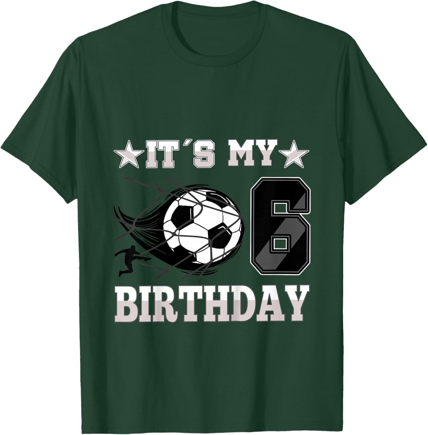 Soccer Birthday Party - 6th Birthday Boy 6 Years Old T-Shirt - T-Shirt | Forest